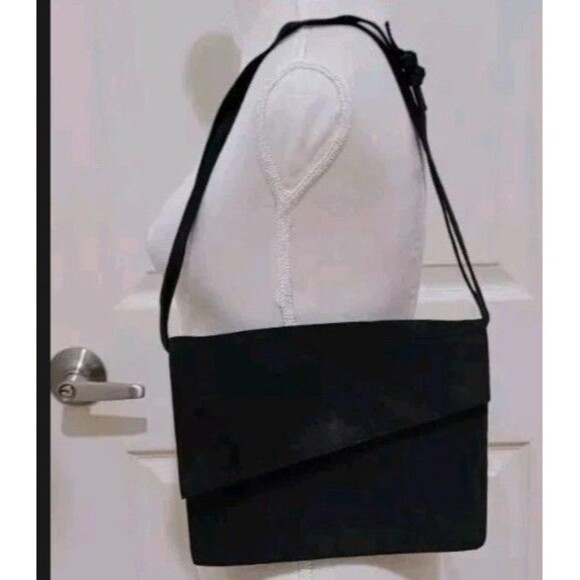 SCEPI Vintage Made In Italy Black Suede Shoulder Bag With Dust Bag - Picture 3 of 8